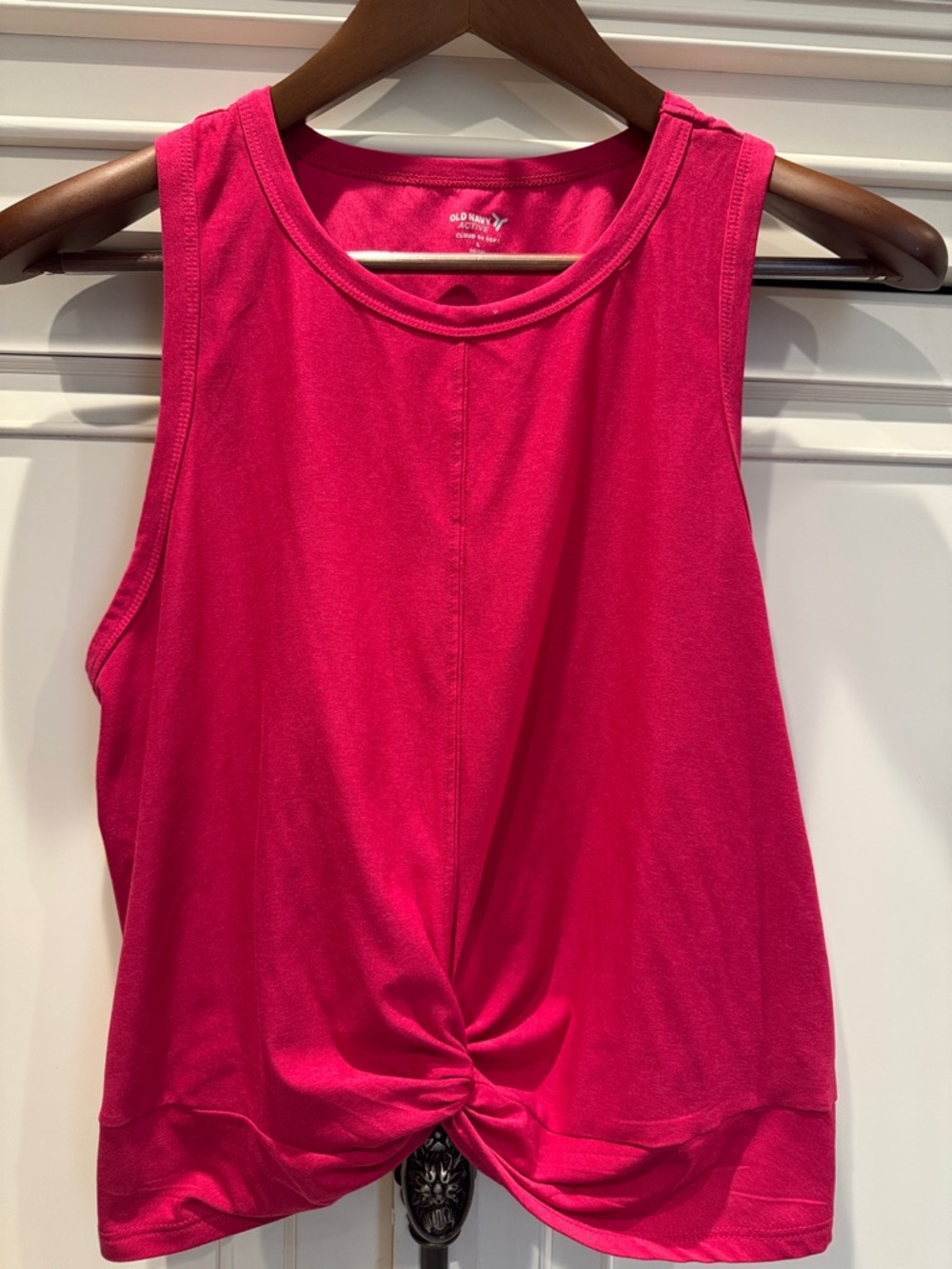 Old Navy Hot Pink Twist-Front Sleeveless Tank